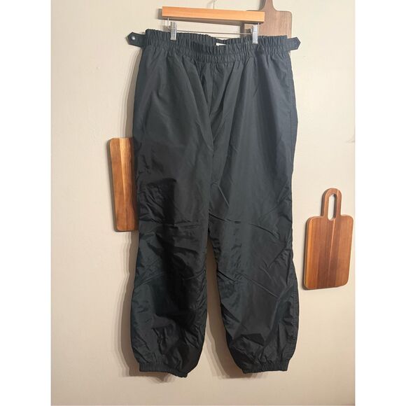 Vintage Columbia Black Elastic Waist Waterproof Wind Hiking Rain Pants XXL - Picture 1 of 8